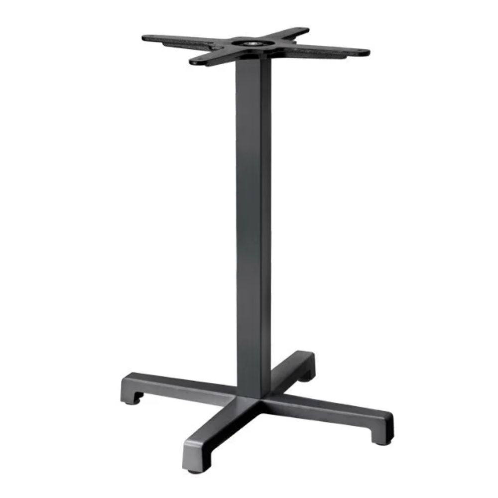 Base baja LABENZE CROSS para mesa en cruz de hierro fundido con columna cuadrada de acero
