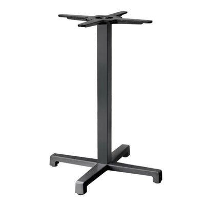 Base baja LABENZE CROSS para mesa en cruz de hierro fundido con columna cuadrada de acero