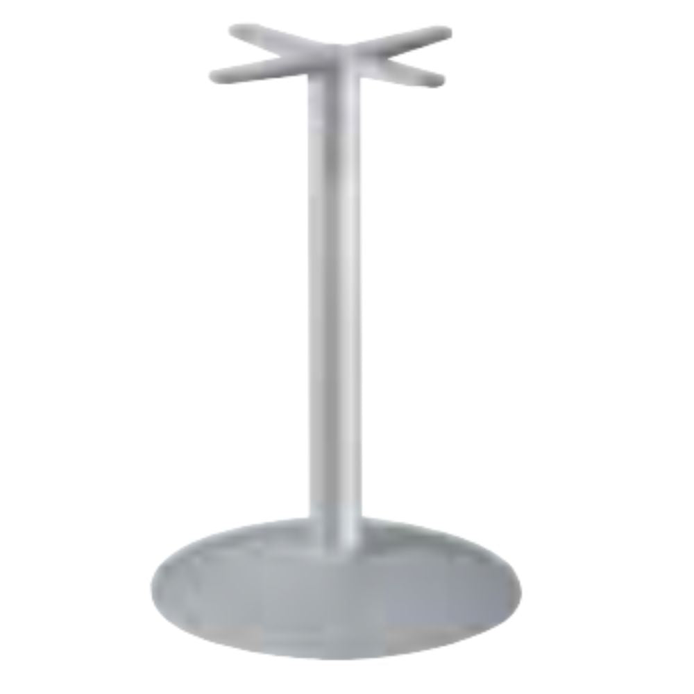 Base baja circular LABENZE D54/H73 para mesa con columna redonda de aluminio y acero galvanizado
