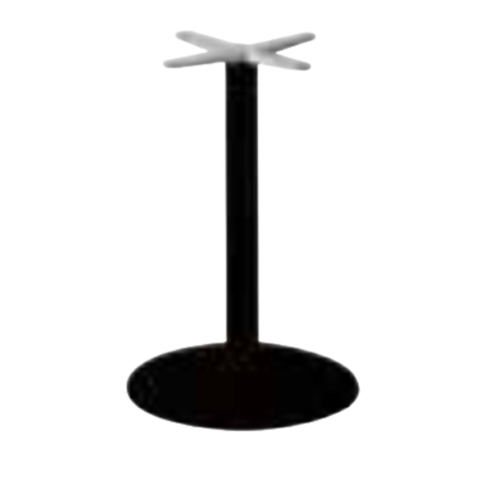 Base baja circular LABENZE D54/H73 para mesa con columna redonda de aluminio y acero galvanizado