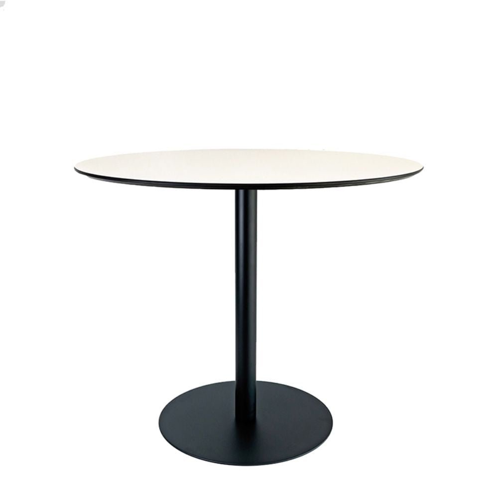 Base baja circular LABENZE D54/H73 para mesa con columna redonda de aluminio y acero galvanizado