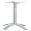 Base baja de 4 puntas LABENZE H73 gris plata con columna redonda en acero galvanizado