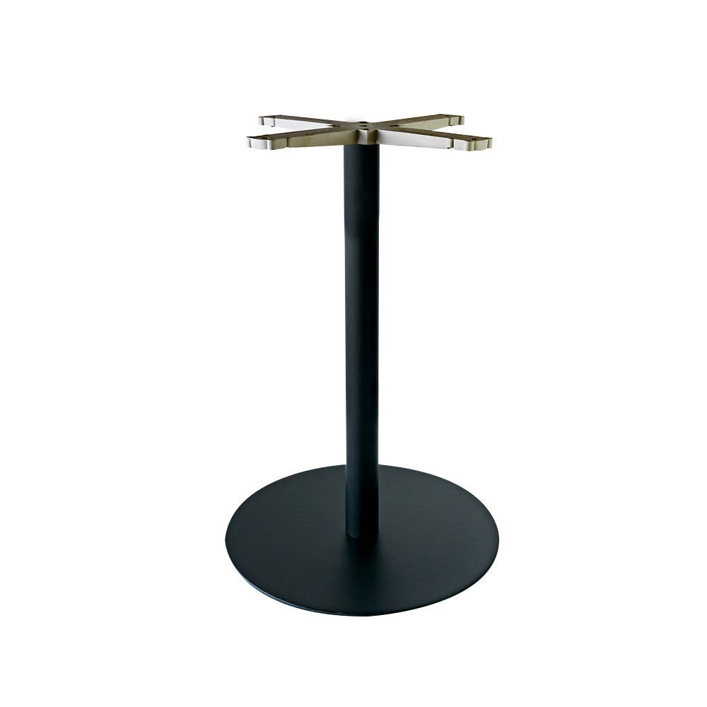 Base de acero pintado LABENZE R1 con columna cilíndrica y plato circular