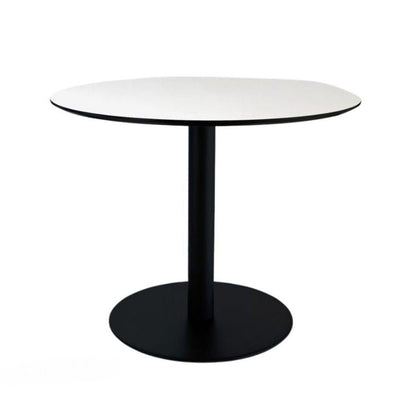 Base de acero pintado LABENZE R1 con columna cilíndrica y plato circular