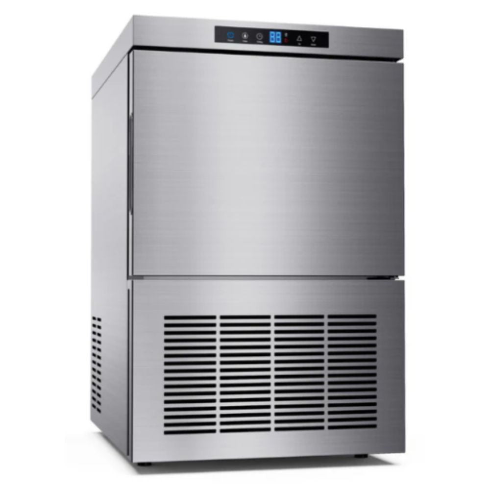 Fabrica de Hielo Migsa HB-60, producción 60 kg por día, en acero inoxidable.