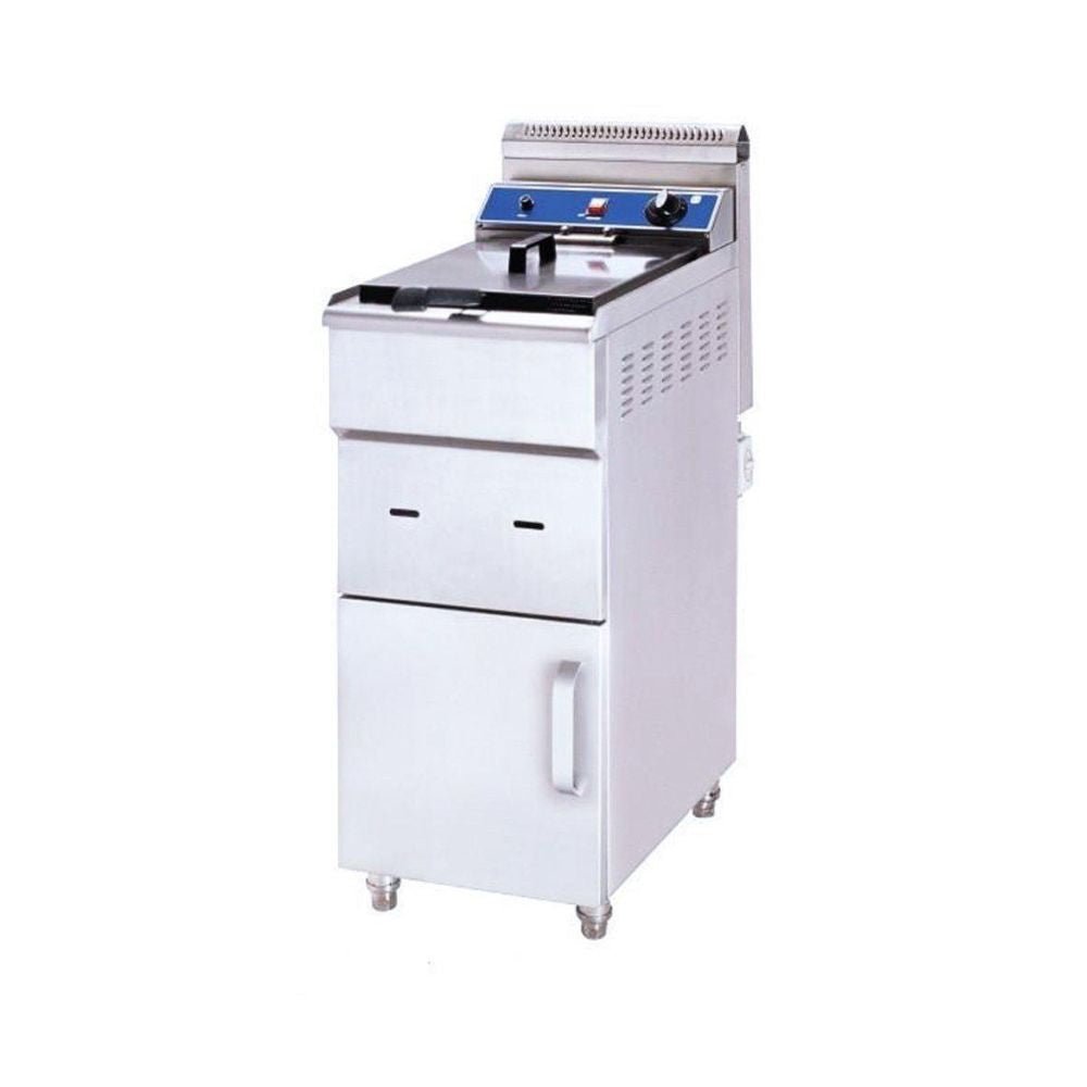 Freidora Migsa HGF-181C, en acero inoxidable.