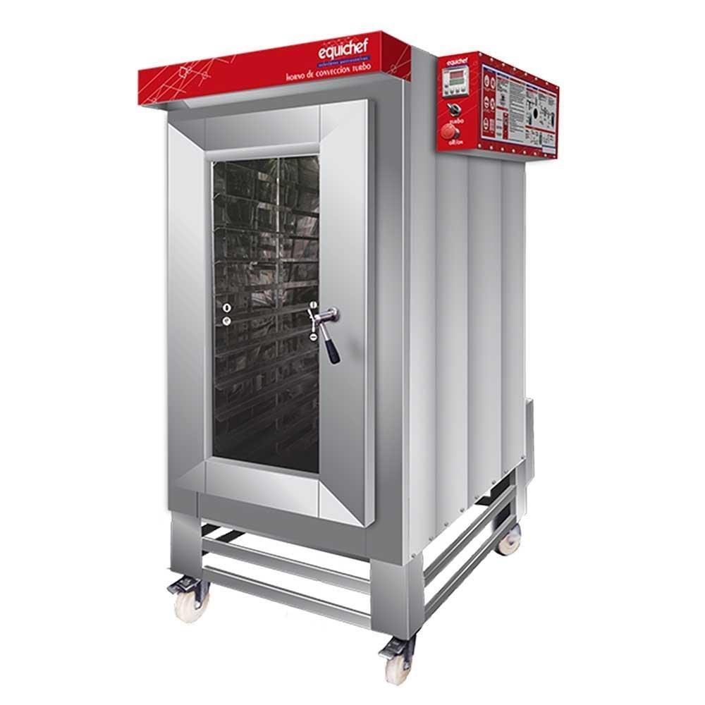 Horno Equichef HTE12D, horno convección vapor, en acero inoxidable.