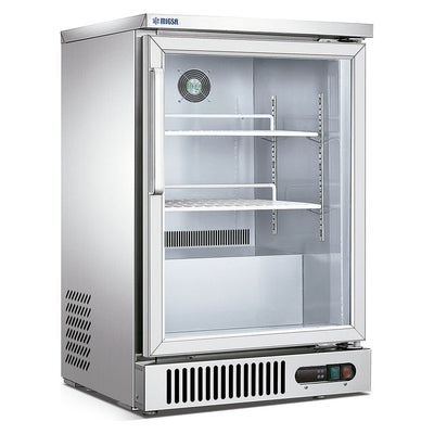 REFRIGERADOR MIGSA SG160 | Refrigerador Refrigerador Back Bar 1 Puerta Cristal | 160 Litros. | Acero Inoxidable | Bistro