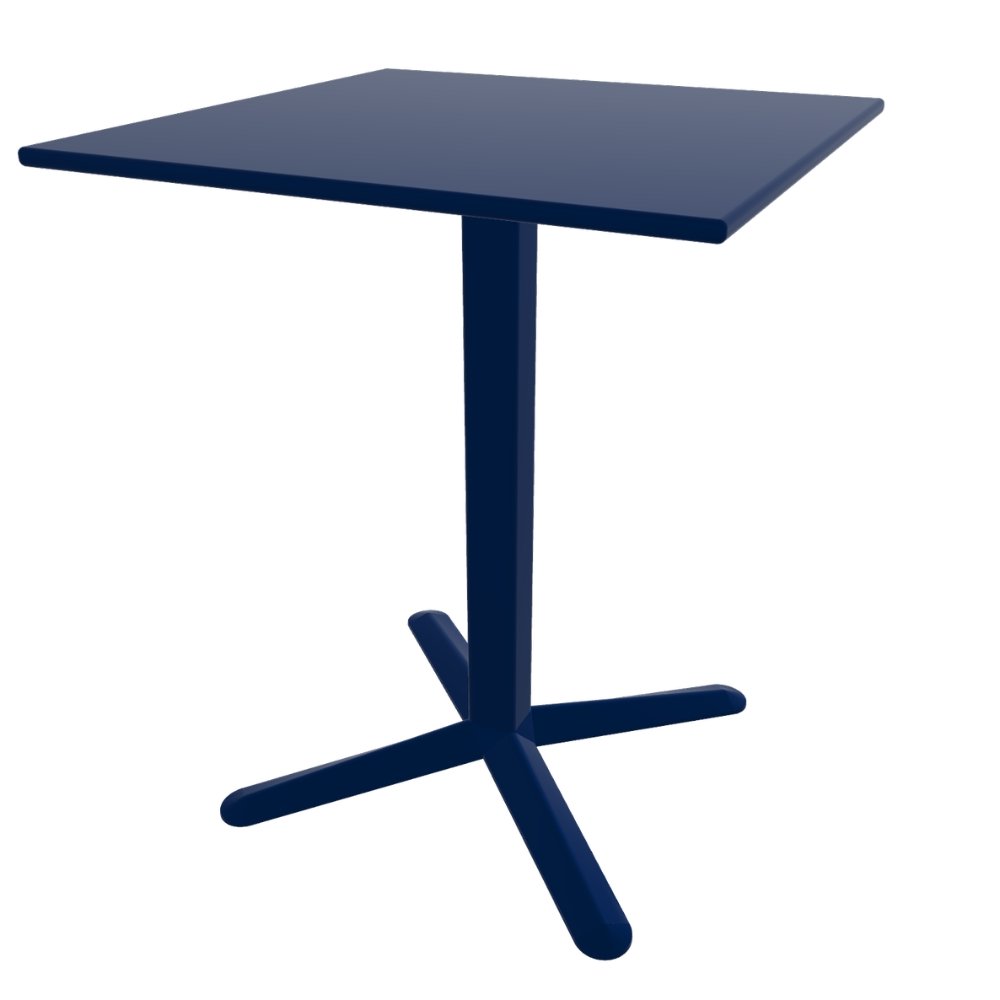 Mesa baja Labenze ARKET 160-08500 con cubierta cuadrada de acero y base de aluminio de cuatro puntas
