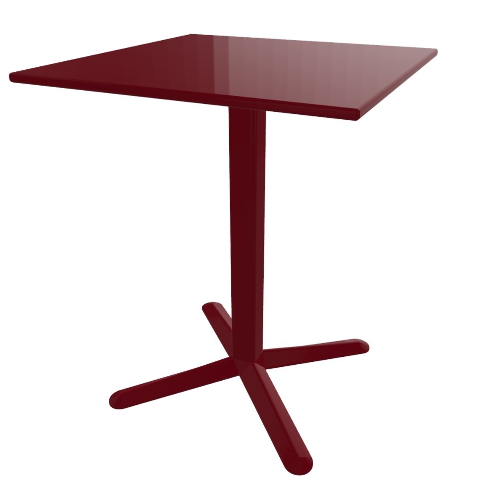 Mesa baja Labenze ARKET 160-08500 con cubierta cuadrada de acero y base de aluminio de cuatro puntas