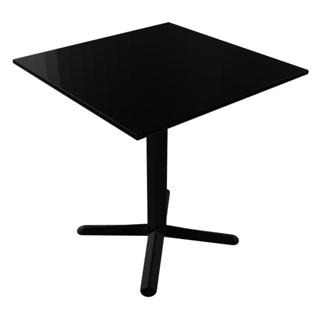 Mesa baja Labenze ARKET 160-08500 con cubierta cuadrada de acero y base de aluminio de cuatro puntas