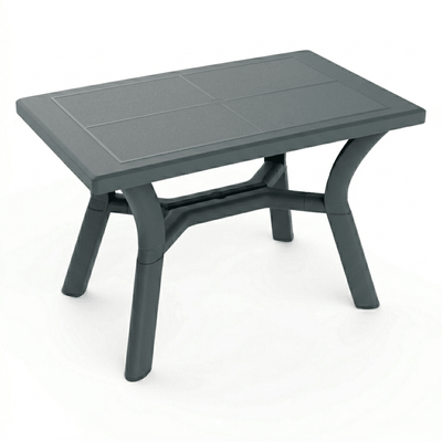 Mesa RESOL DALIA 115x72 de polipropileno reciclado con agujero para parasol en varios colores