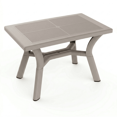 Mesa RESOL DALIA 115x72 de polipropileno reciclado con agujero para parasol en varios colores