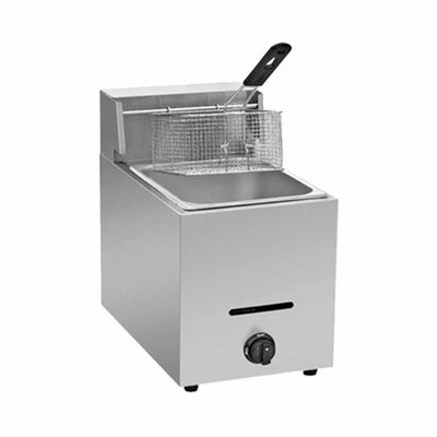 Freidora Migsa BN-71, freidora 1 tina 1 canastilla, en acero inoxidable.