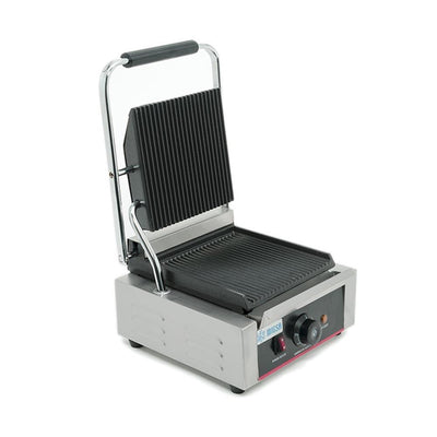 Migsa Bn-811 Plancha Panini Individual, eléctrica, en acero inoxidable.