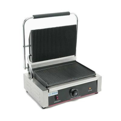 Migsa Bn-811E Plancha Panini Grande Individual, 43 x 30 x 20 cm, en acero inoxidable.