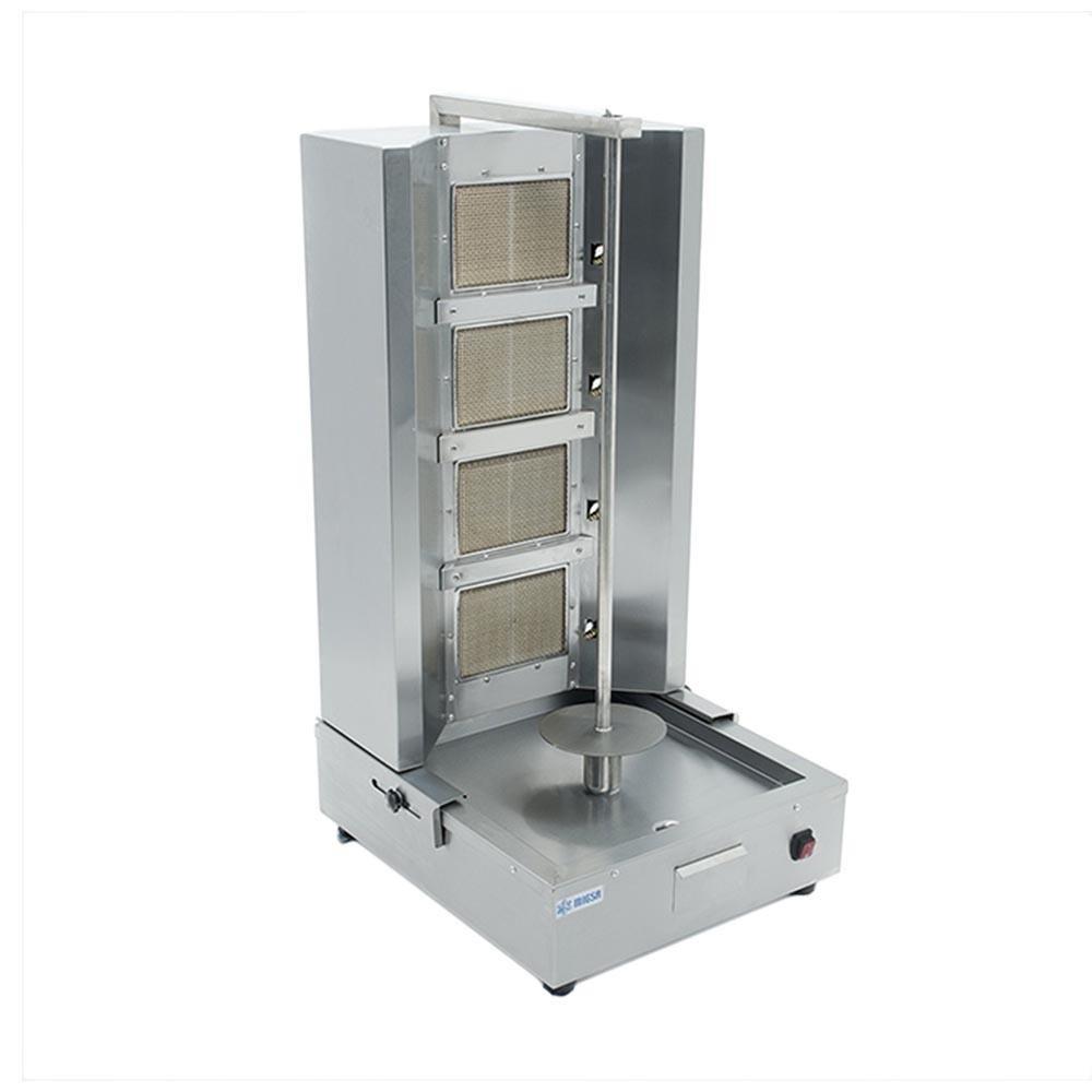 Asador Migsa BN-RG04, asador doneraky frente 52 cm, en acero inoxidable.