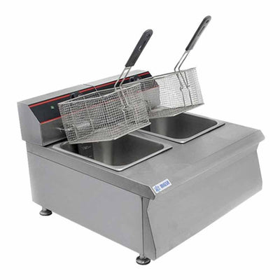 Freidora Migsa BN600-E601, en acero inoxidable.