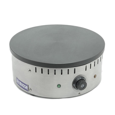 Crepera Migsa CM-003, crepera sencilla teflon, en acero inoxidable.