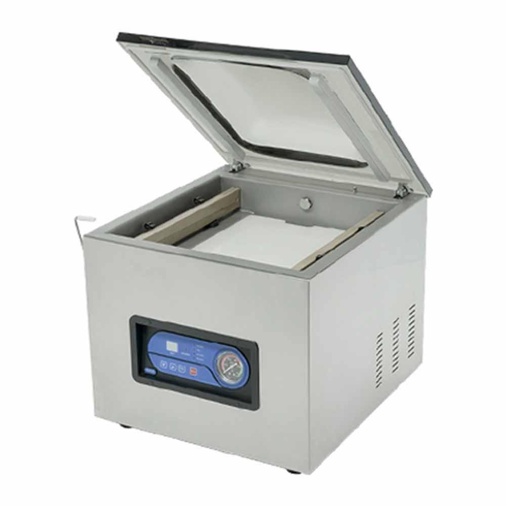 Empacadora al Vacío Migsa DZ-400E (toma a Gas), caldos res pescado, en acero inoxidable.