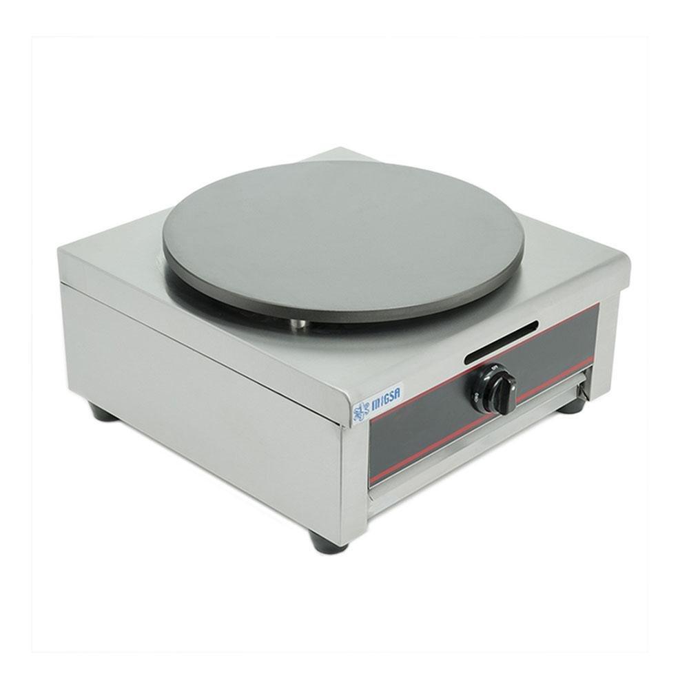 Crepera Migsa GM-1, crepera sencilla teflon, en acero inoxidable.