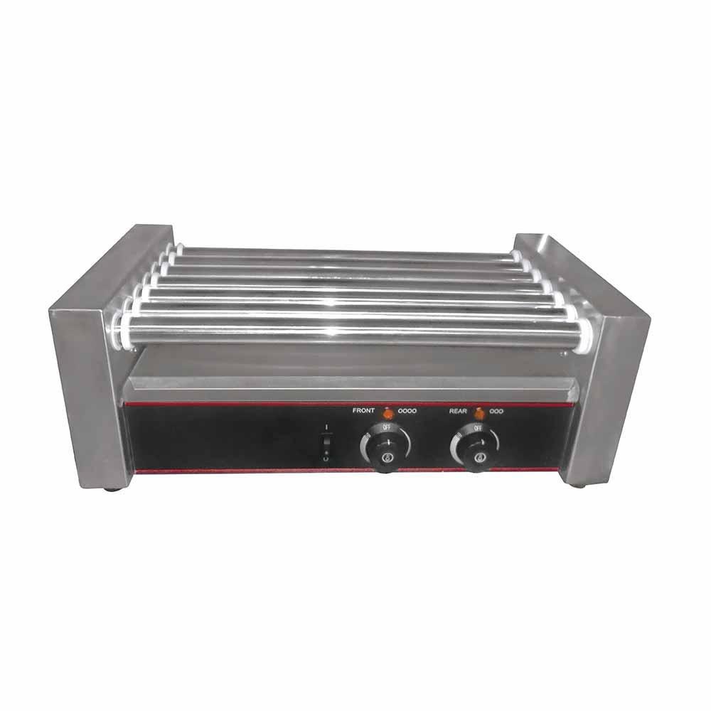 Asador Migsa HD-G9, asador de salchichas 9 rodillos, en acero inoxidable.