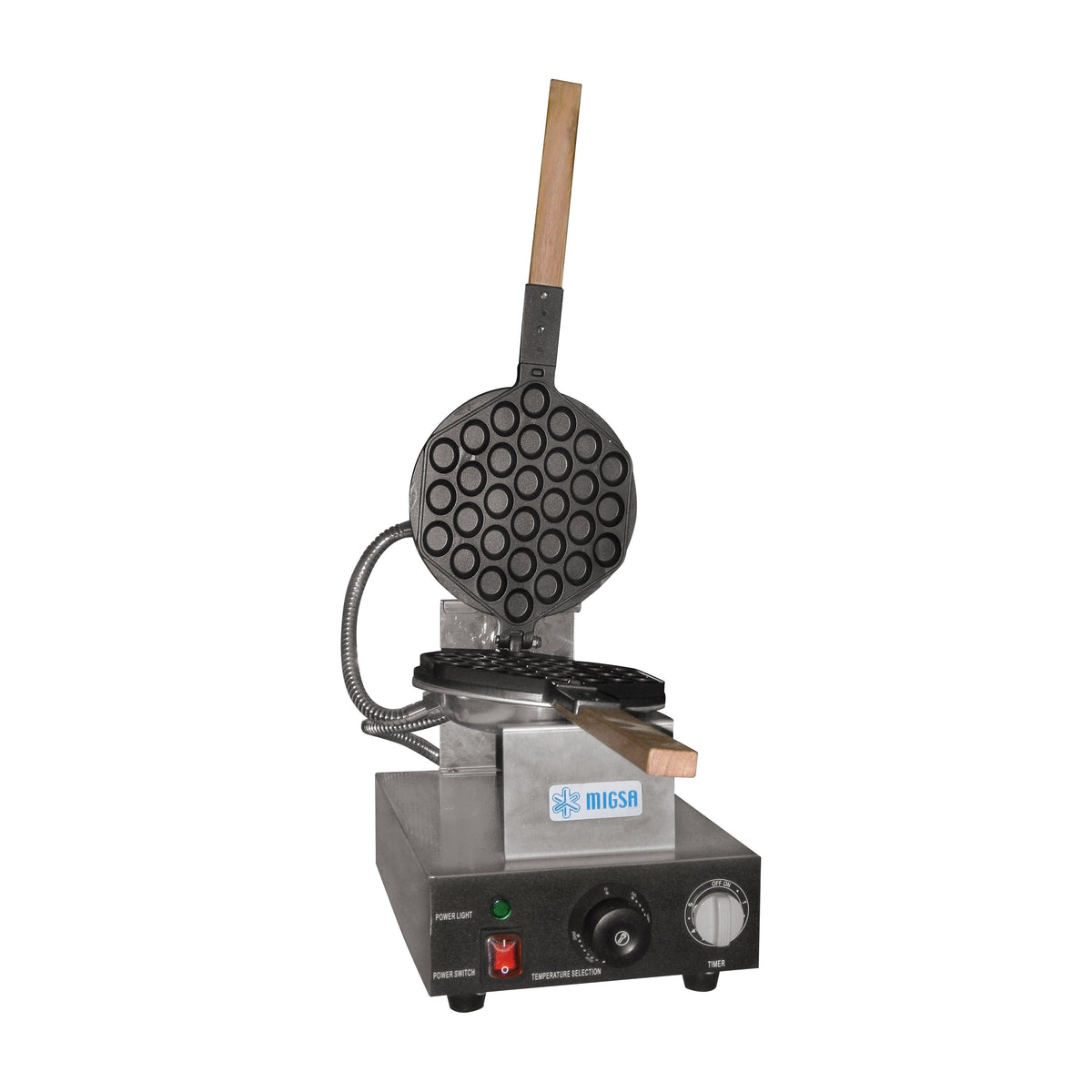 Migsa Hk-Q1 Wafflera De Burbuja Eléctrica Acero Inoxidable Termostato 120 V.
