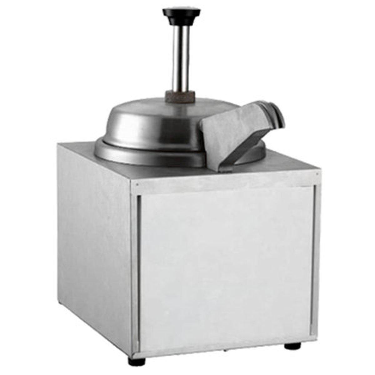 Despachador de Queso para Nachos Migsa LFZ-04B, foco piloto indicador de encendido, en acero inoxidable.