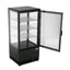 Refrigerador Migsa RT-78L de exhibición panorámica, 1 puerta recta de cristal, 78 litros, cuerpo esmaltado negro.