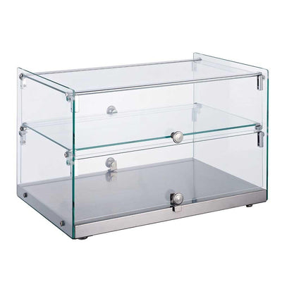 Migsa Rtz-50L Vitrina Exhibidora Neutra Cristal Recto. 55.4 cm. 50 Lts / 1.76 pies., 2 puertas, en acero inoxidable.