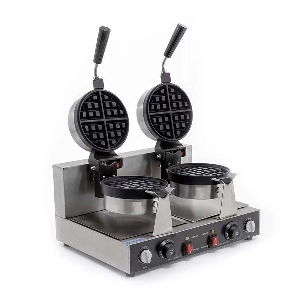 Migsa Uwbx-2 Wafflera Belga Giratoria Doble Eléctrica Acero Inoxidable 120 V, 2 platos.