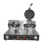 Migsa Uwbx-2 Wafflera Belga Giratoria Doble Eléctrica Acero Inoxidable 120 V, 2 platos.