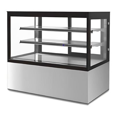 Migsa GN-1800R2 Vitrina Refrigerada Exhibidora Cristal Recto Frente 180 cm, 630 litros, en acero inoxidable.