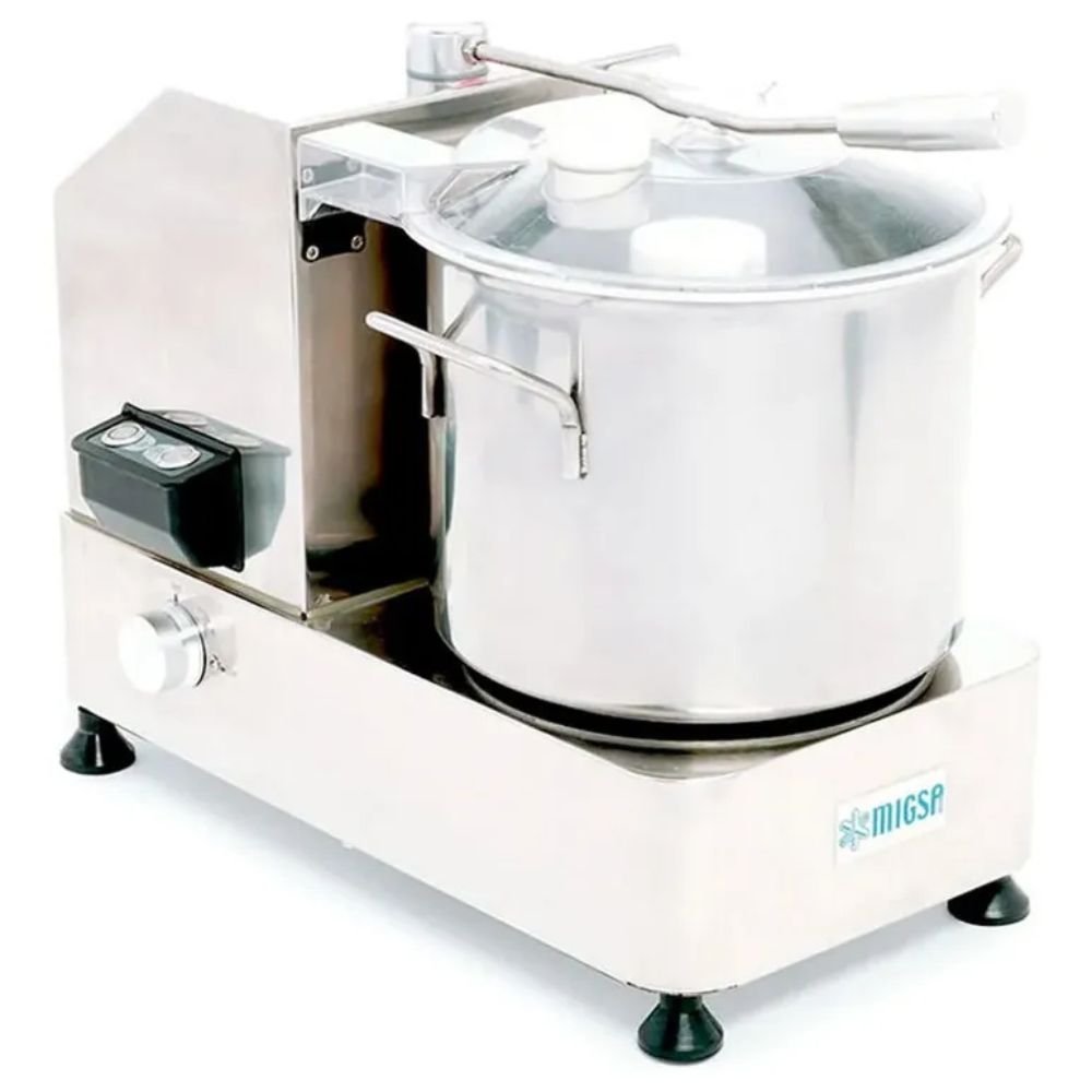 Migsa HR-9 Cutter De Mesa 9 Litros Tazon, en acero inoxidable.