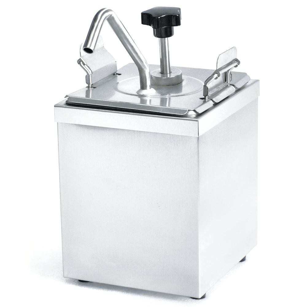 Dispensador de Condimentos Migsa JZF-1, 2.2 litros, en acero inoxidable.