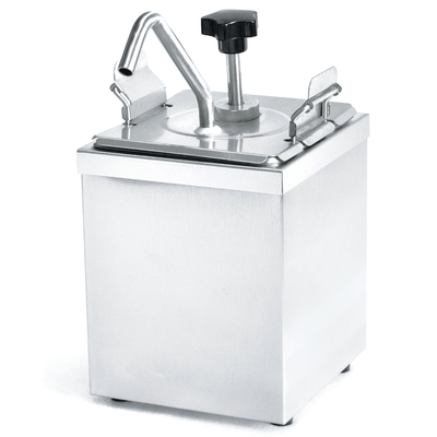Dispensador de Condimentos Migsa JZF-1, 2.2 litros, en acero inoxidable.