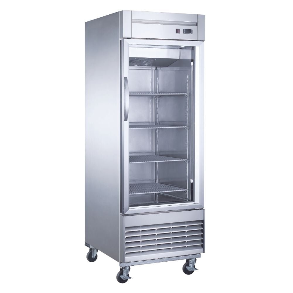Refrigerador Migsa UR-27C-1G, 23 pies cúbicos, en acero inoxidable.