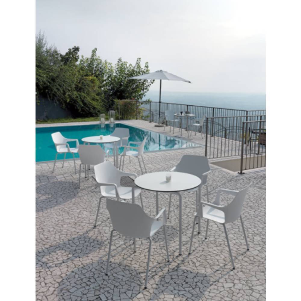 Silla COLOS VESPER 2 con casco de polipropileno con fibra de vidrio y estructura de acero tubular