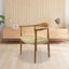 SILLA KINGSTRONG GUIZA MOB-313A SILL0903559 | Silla Ocasional Decorativa Descanso Modernidad | Base 4 Puntas Estilo Escandinavo | Asiento Trenzado | Madera | Interior