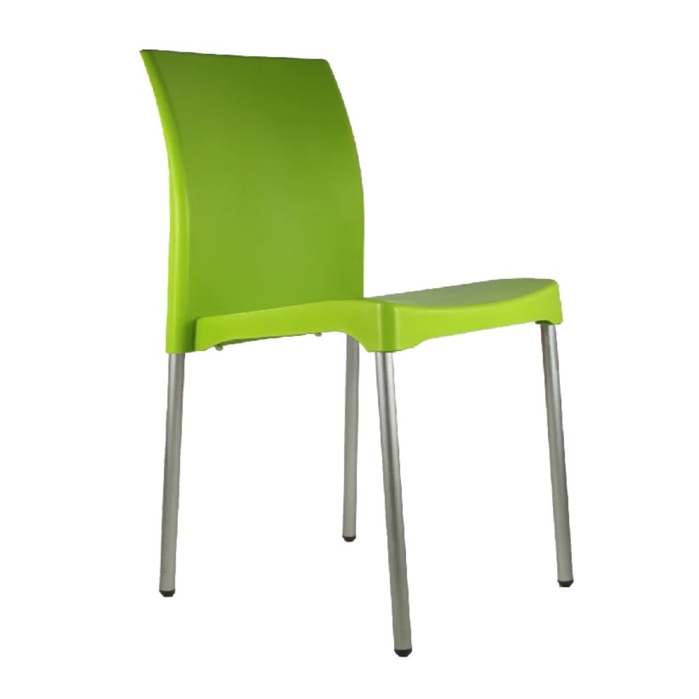 Silla Kingstrong Vivanti en polipropileno estilizado con cuatro soportes anodizados