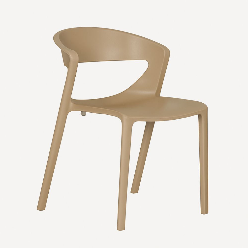 Silla comercial Bratti Kicca One monobloque de polipropileno con fibra de vidrio para cafetería