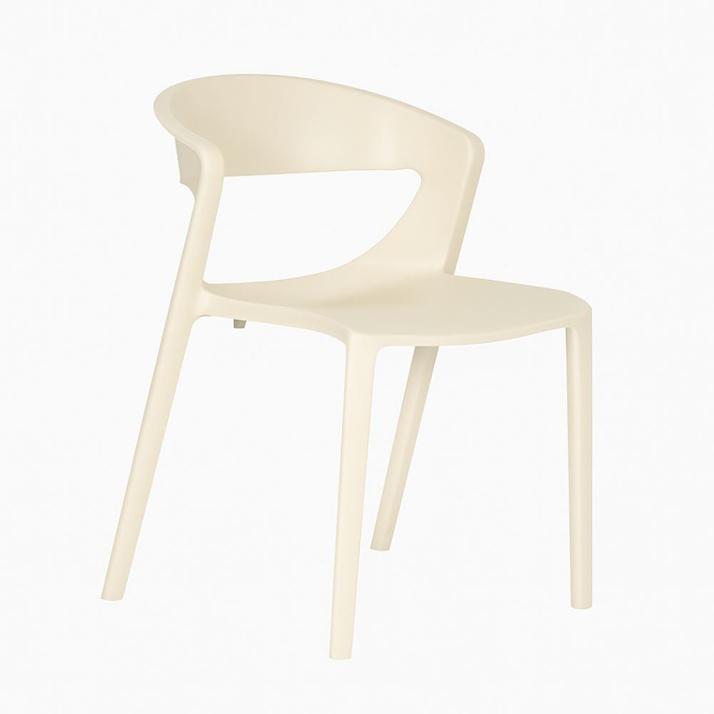Silla comercial Bratti Kicca One monobloque de polipropileno con fibra de vidrio para cafetería