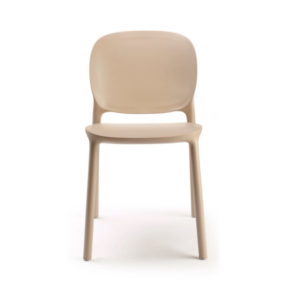 Silla reciclable Labenze Hug sin brazos de tecnopolímero regenerado PCR con base de cuatro puntas
