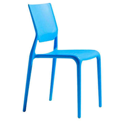 Silla Labenze Sirio de polipropileno con fibra de vidrio, cuatro patas y respaldo de forma cuadrada