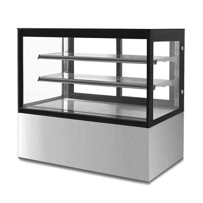 Vitrina Migsa GN-1500R2, vitrina refrigerada cristal recto, en acero inoxidable.