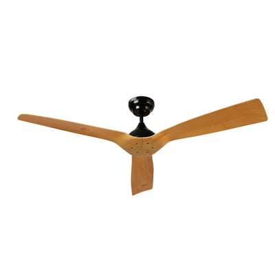 Ventilador decorativo de techo Masterfan Aqua 52 de 3 aspas de ABS maple con estructura negro mate para exterior