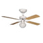 Ventilador decorativo de techo Masterfan Condesa 42 de 4 aspas de MDF blancas con estructura blanca