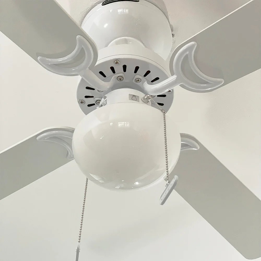 Ventilador decorativo de techo Masterfan Condesa 42 de 4 aspas de MDF blancas con estructura blanca