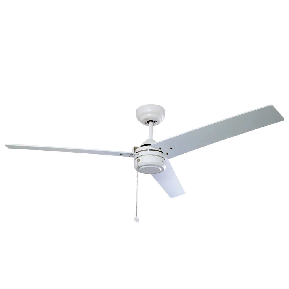 Ventilador decorativo de techo Masterfan Bianco 52 de 3 aspas de MDF blancas con acabado blanco