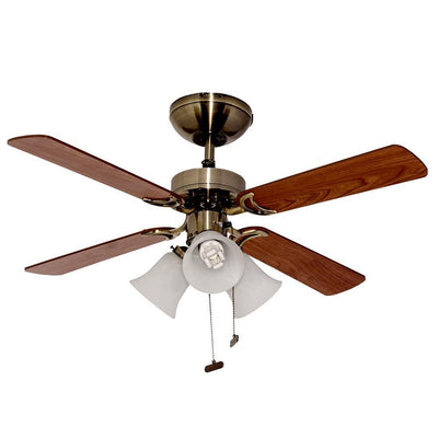 Ventilador decorativo de techo Masterfan Oporto 42 de 4 aspas de MDF reversibles con estructura satinada